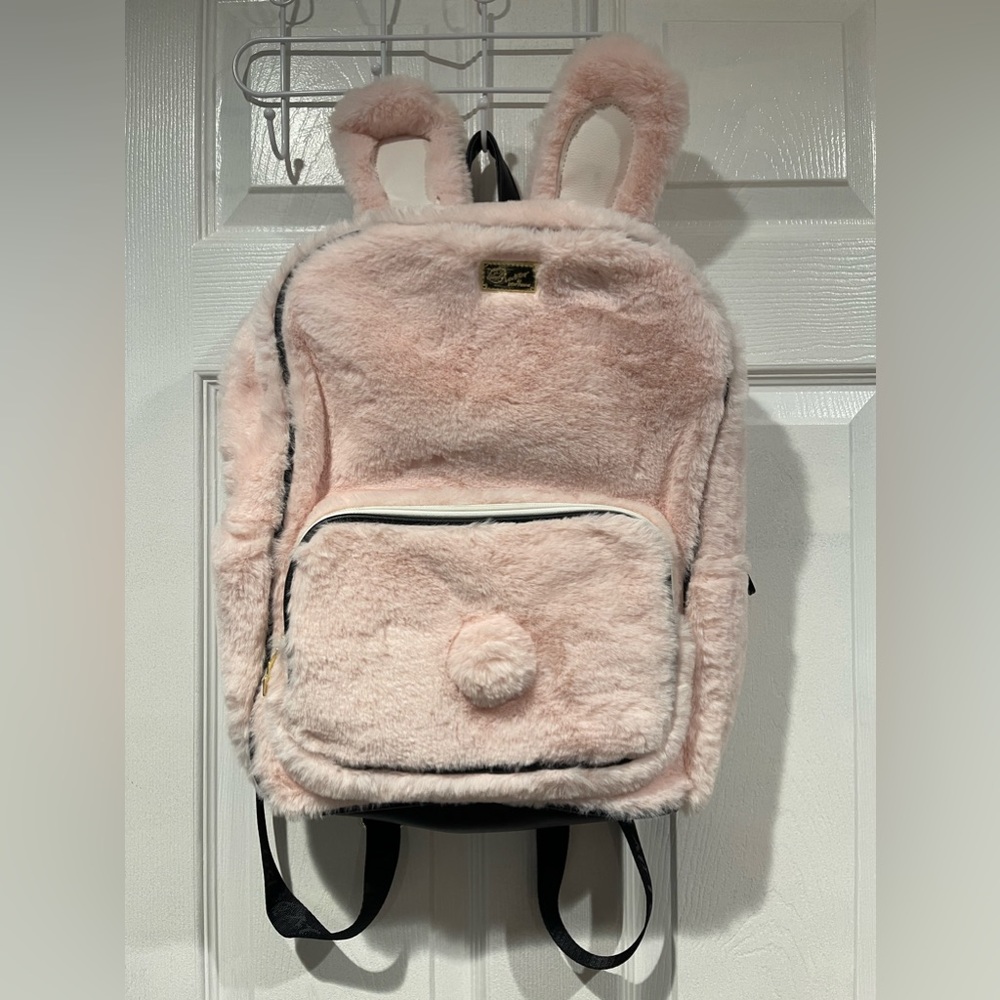 Luv Betsey by Betsey Johnson Pink Faux Fur Bunny Backpack